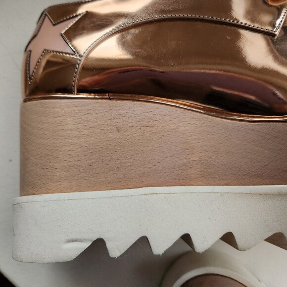 Stella McCartney Elyse Rose Gold Star Platforms - EUC - Picture 10 of 14